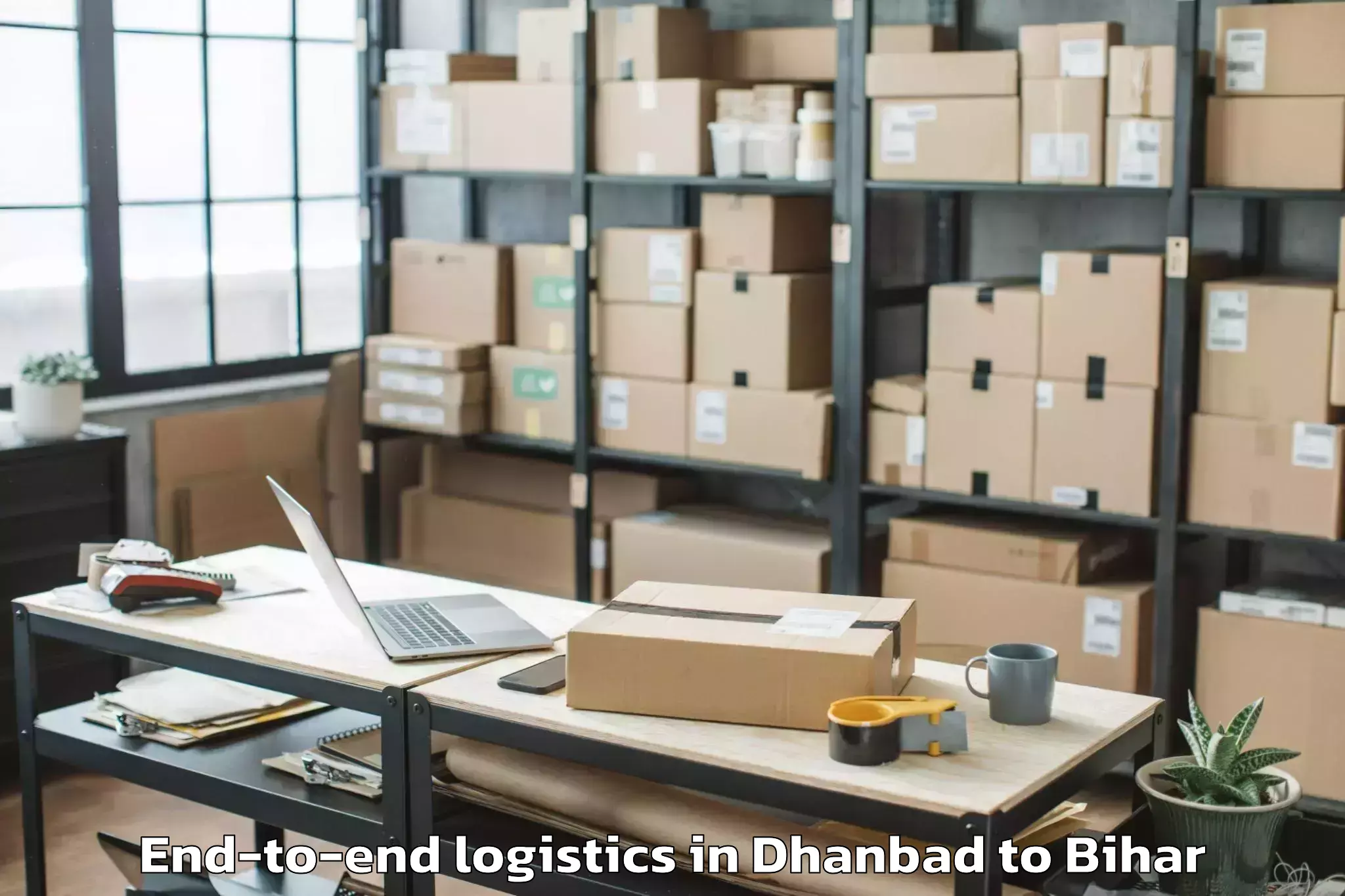 Trusted Dhanbad to Chautham End To End Logistics